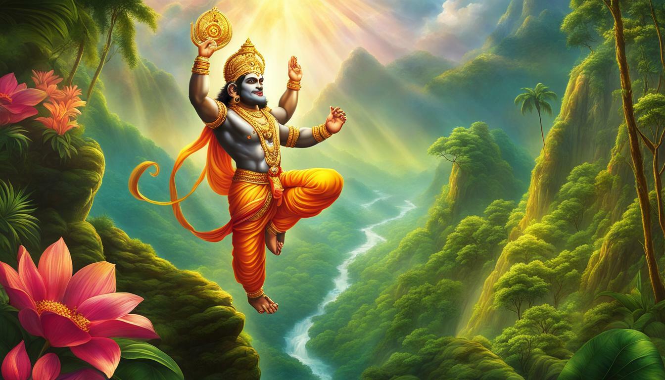 Lord Hanuman performing miracles in Sunderkand